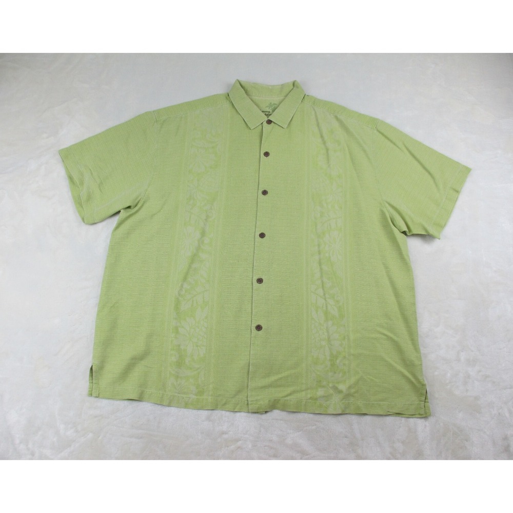 Tommy Bahama Shirt Mens‎ 2XL XXL Green Silk Button Up Casual* - Picture 2 of 15